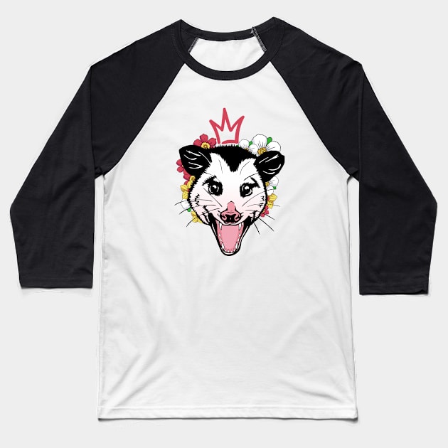Possum and crown Baseball T-Shirt by My Happy-Design